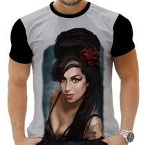 Camiseta Camisa Personalizada Rock Amy Winehouse Arte 8_x000D_