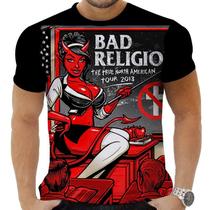 Camiseta Camisa Personalizada Rock Bad Religion Punk 10 Camiseta Camisa Personalizada Rock Bad Religion Punk 10