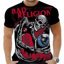 Camiseta Camisa Personalizada Rock Bad Religion Punk 8 Camiseta Camisa Personalizada Rock Bad Religion Punk 8
