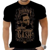 Camiseta Camisa Personalizada Rock Clássico Johnny Cash 10_x000D_