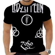 Camiseta Camisa Personalizada Rock Clássico Led Zeppelin 19 Camiseta Camisa Personalizada Rock Clássico Led Zeppelin 19