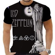 Camiseta Camisa Personalizada Rock Clássico Led Zeppelin 26 Camiseta Camisa Personalizada Rock Clássico Led Zeppelin 26