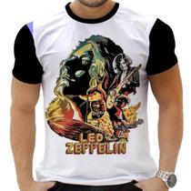 Camiseta Camisa Personalizada Rock Clássico Led Zeppelin 27 Camiseta Camisa Personalizada Rock Clássico Led Zeppelin 27