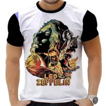 Camiseta Camisa Personalizada Rock Clássico Led Zeppelin 27_x000D_