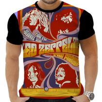 Camiseta Camisa Personalizada Rock Clássico Led Zeppelin 30 Camiseta Camisa Personalizada Rock Clássico Led Zeppelin 30