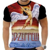 Camiseta Camisa Personalizada Rock Clássico Led Zeppelin 36 Camiseta Camisa Personalizada Rock Clássico Led Zeppelin 36