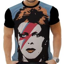 Camiseta Camisa Personalizada Rock David Bowie Glan 1_x000D_