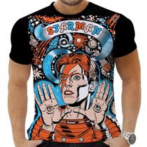 Camiseta Camisa Personalizada Rock David Bowie Glan 11 Camiseta Camisa Personalizada Rock David Bowie Glan 11