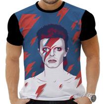 Camiseta Camisa Personalizada Rock David Bowie Glan 12