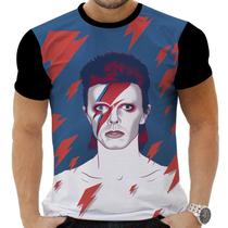 Camiseta Camisa Personalizada Rock David Bowie Glan 12_x000D_