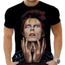 Camiseta Camisa Personalizada Rock David Bowie Glan 9_x000D_