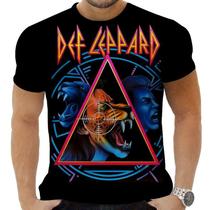 Camiseta Camisa Personalizada Rock Def Lepard Hard Rock 1_x000D_