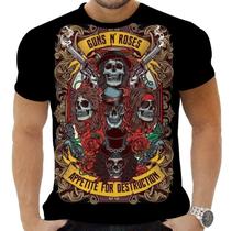 Camiseta Camisa Personalizada Rock Guns N Roses Hard Rock 3