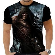 Camiseta Camisa Personalizada Rock Horror Caveira 37_x000D_