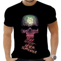 Camiseta Camisa Personalizada Rock Horror Caveira 4_x000D_