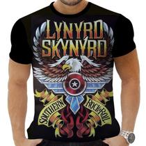 Camiseta Camisa Personalizada Rock Lynyrd Skynyrd Clássico 1_x000D_