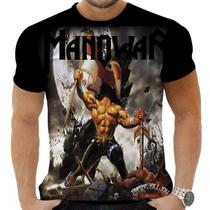 Camiseta Camisa Personalizada Rock Metal Manowar 3 Camiseta Camisa Personalizada Rock Metal Manowar 3