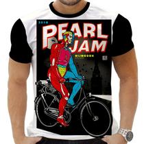 Camiseta Camisa Personalizada Rock Metal Pearl Jam 34