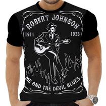 Camiseta Camisa Personalizada Rock Metal Roberth Johnson 15 Camiseta Camisa Personalizada Rock Metal Roberth Johnson 15