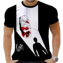 Camiseta Camisa Personalizada Rock Nu Metal Korn 9 Camiseta Camisa Personalizada Rock Nu Metal Korn 9