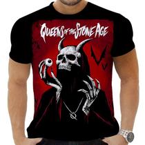 Camiseta Camisa Personalizada Rock Queens Of Stone Age 6 Camiseta Camisa Personalizada Rock Queens Of Stone Age 6