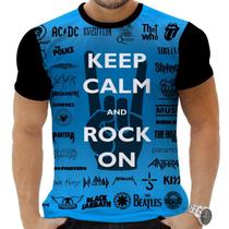 Camiseta Camisa Personalizada Rocks Keep Calm 1_x000D_