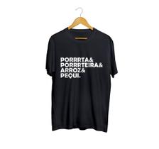 Camiseta Camisa Porta Porteira Arroz e Pequi Masculina Preto