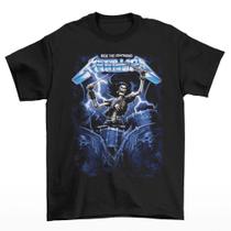 Camiseta Camisa Premium Banda Rock Metallica Ride The Lightning Metal