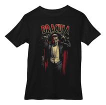 Camiseta Camisa Preta Dracula Estampa Personalizado Dtf Camiseta Camisa Preta Dracula Estampa Personalizado Dtf