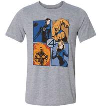 Camiseta Camisa Quarteto Fantástico Equipe Anime Nerd Filme