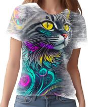 Camiseta Camisa Rave Gato Psicodélico Good Vibe Festa 12