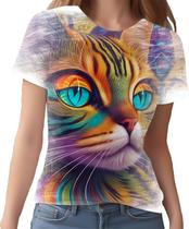 Camiseta Camisa Rave Gato Psicodélico Good Vibe Festa 14 Camiseta Camisa Rave Gato Psicodélico Good Vibe Festa 14