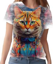 Camiseta Camisa Rave Gato Psicodélico Good Vibe Festa 16 Camiseta Camisa Rave Gato Psicodélico Good Vibe Festa 16