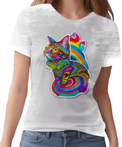 Camiseta Camisa Rave Gato Psicodélico Good Vibe Festa 19 Camiseta Camisa Rave Gato Psicodélico Good Vibe Festa 19