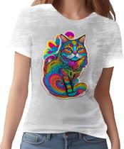 Camiseta Camisa Rave Gato Psicodélico Good Vibe Festa 20 Camiseta Camisa Rave Gato Psicodélico Good Vibe Festa 20