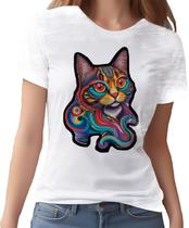 Camiseta Camisa Rave Gato Psicodélico Good Vibe Festa 22 Camiseta Camisa Rave Gato Psicodélico Good Vibe Festa 22