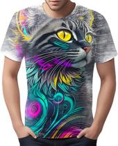 Camiseta Camisa Rave Gato Psicodélico Good Vibe Psicodelia 1