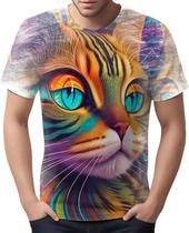 Camiseta Camisa Rave Gato Psicodélico Good Vibe Psicodelia 3 Camiseta Camisa Rave Gato Psicodélico Good Vibe Psicodelia 3