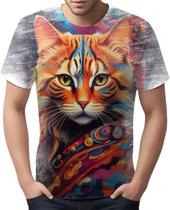 Camiseta Camisa Rave Gato Psicodélico Good Vibe Psicodelia 4 Camiseta Camisa Rave Gato Psicodélico Good Vibe Psicodelia 4