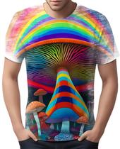 Camiseta Camisa Rave Jardim Psicodélico Good Vibe Cogumelo 4 Camiseta Camisa Rave Jardim Psicodélico Good Vibe Cogumelo 4