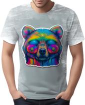 Camiseta Camisa Rave Urso Psicodélico Arco Iris Good Vibes 2