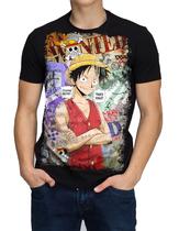 Camiseta Camisa Rei Pirata One Piece Luffy Animes