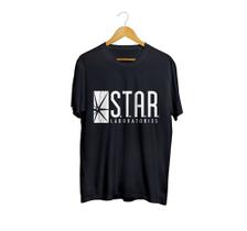 Camiseta Camisa Star Labs the Flash Masculina preto