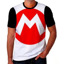 Camiseta Camisa Super Mario Game Desenho Infantil Criança 05_x000D_