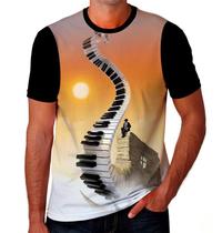 Camiseta Camisa Teclado Piano Instrumento Musical Em Alta 06_x000D_