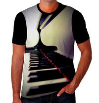 Camiseta Camisa Teclado Piano Instrumento Musical Em Alta 07_x000D_