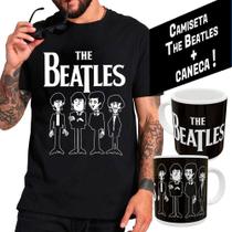 Camiseta camisa The Beatles rock clássico desenho animado exclusiva + Caneca Camiseta camisa The Beatles rock clássico desenho animado exclusiva + Caneca