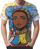 Camiseta Camisa Tshirt Africa PopArt Mul.her Africana Arte 1