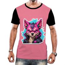 Camiseta Camisa Tshirt Animais Cyberpunk Cachorro Cão Dog 1