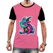 Camiseta Camisa Tshirt Animais Cyberpunk Camaleão Repteis 2